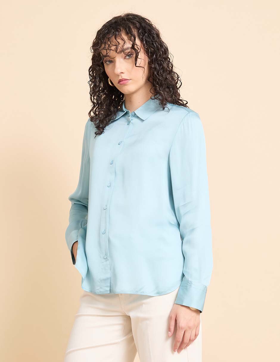 Blusa manga larga para mujer